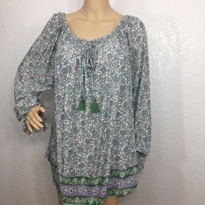 Adrift Maeve Shift Top in Bouquet